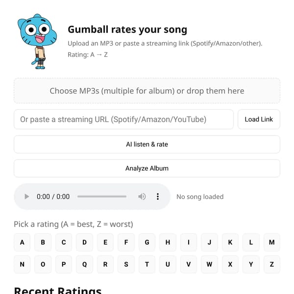 Gumball Rates Your Song