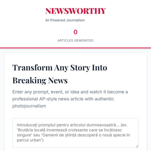 Newsworthy - AI News Generator