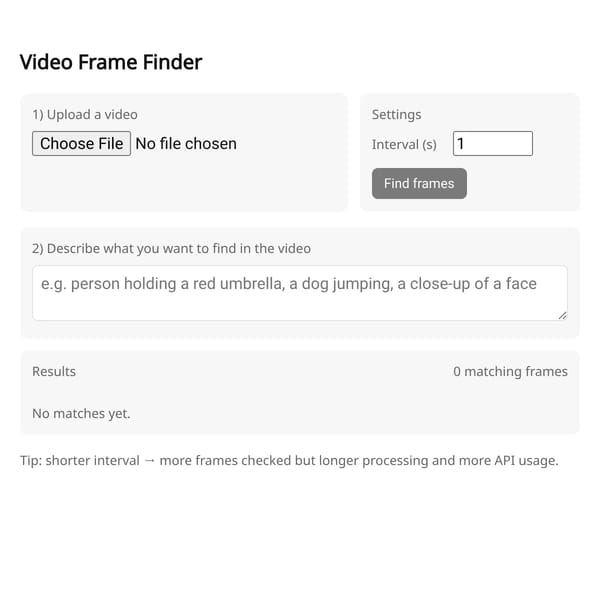Video Frame Finder
