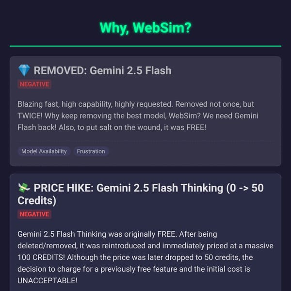 Why, WebSim?