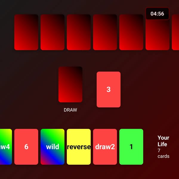 UNO BUT IF YOU LOSE YOU DIE
