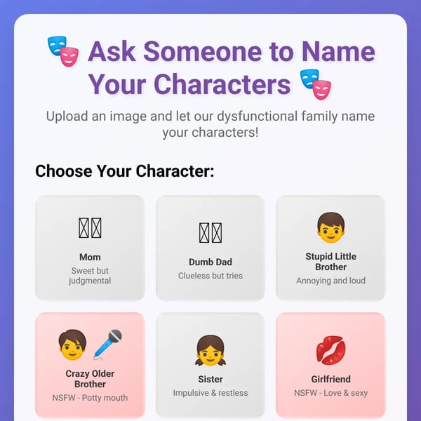 Ask Someone to Name Your Characters
