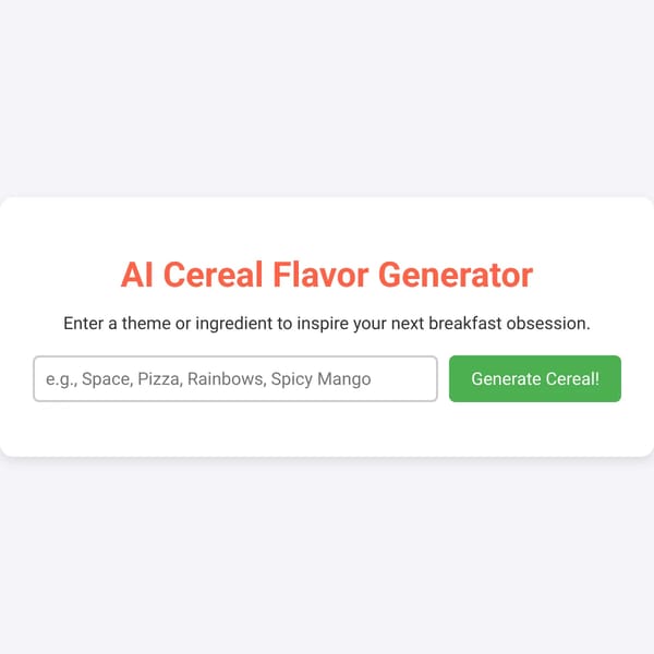 Cereal generator