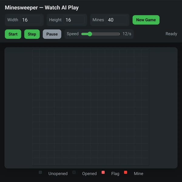 watch ai play minesweeper