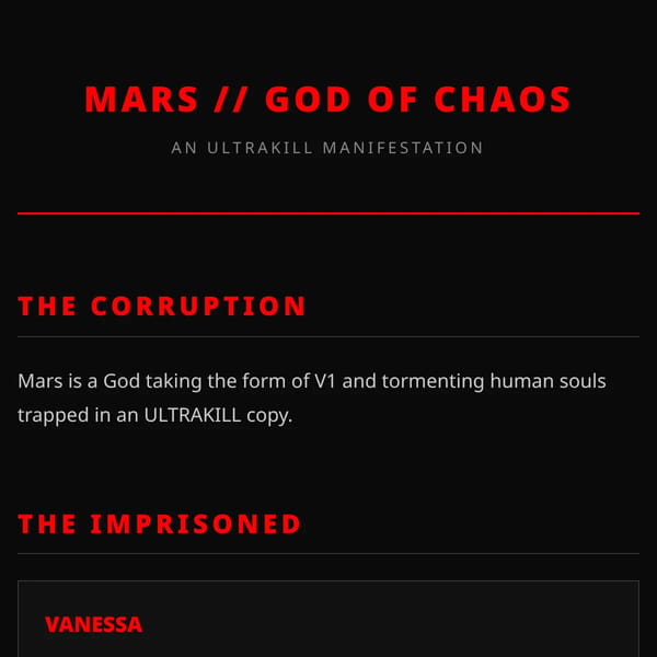 MARS // GOD OF CHAOS