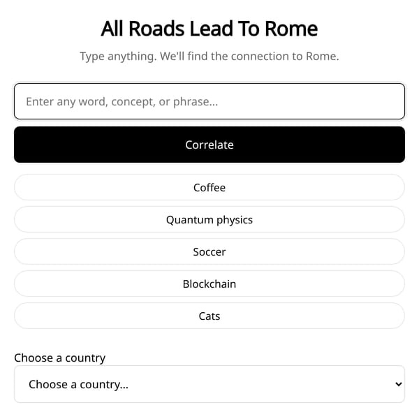 All Roads Lead To anyway
