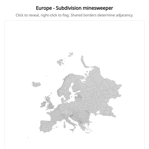 Europe Subdivision minesweeper