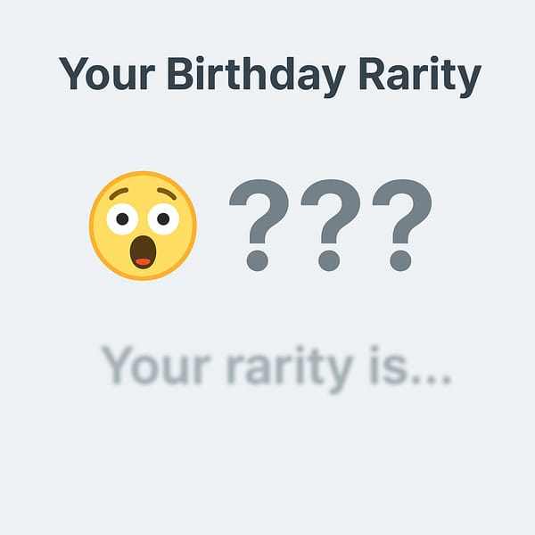 How Rare is Your Birthday? (UPD)