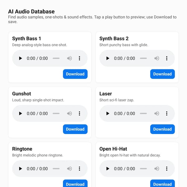 AI Audio Database