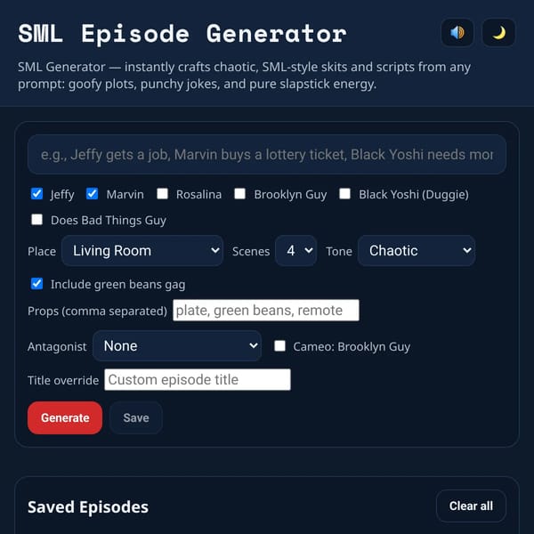 SML Episode generator (TESTING)