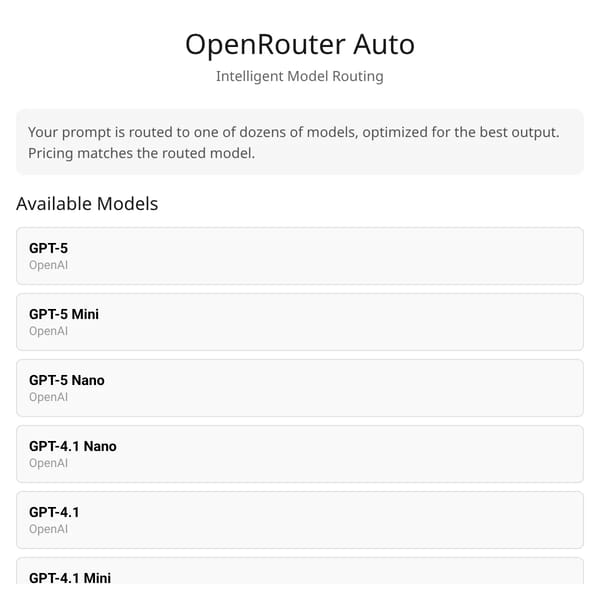 OpenRouter Auto Router