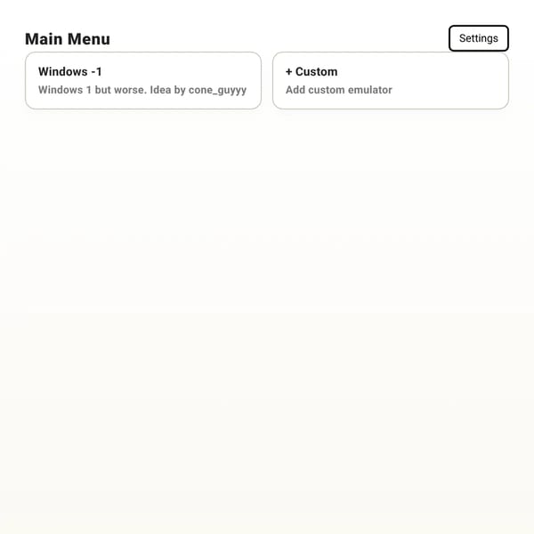 Windows emulator but 150 credits to add feature to emulator