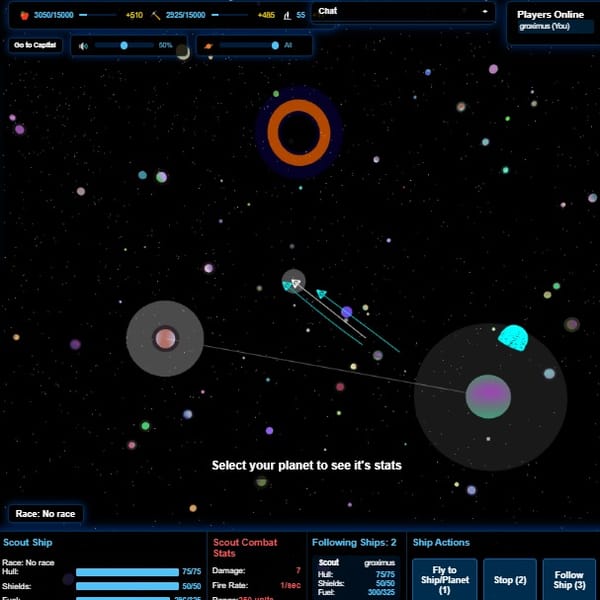 Multiplayer Space Strategy Game