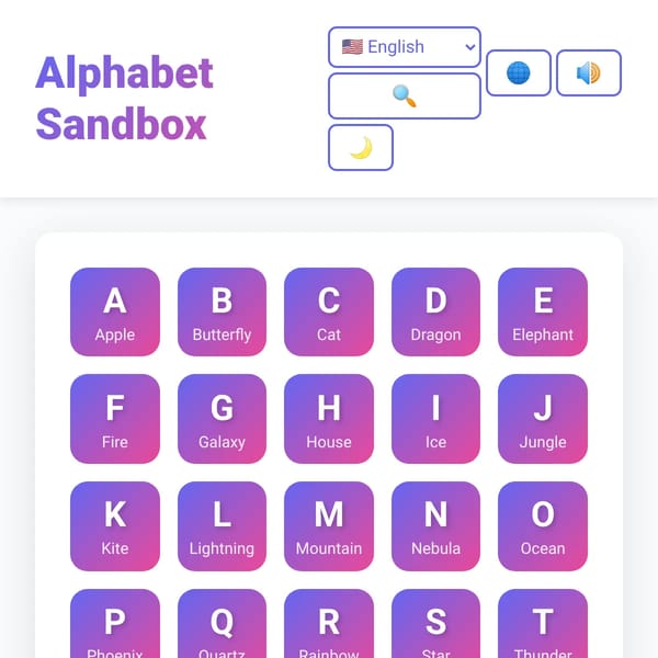 Alphabet Sandbox