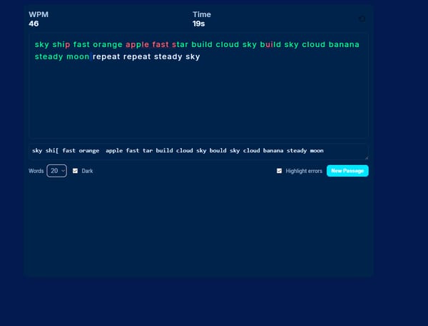 Typing WPM Game