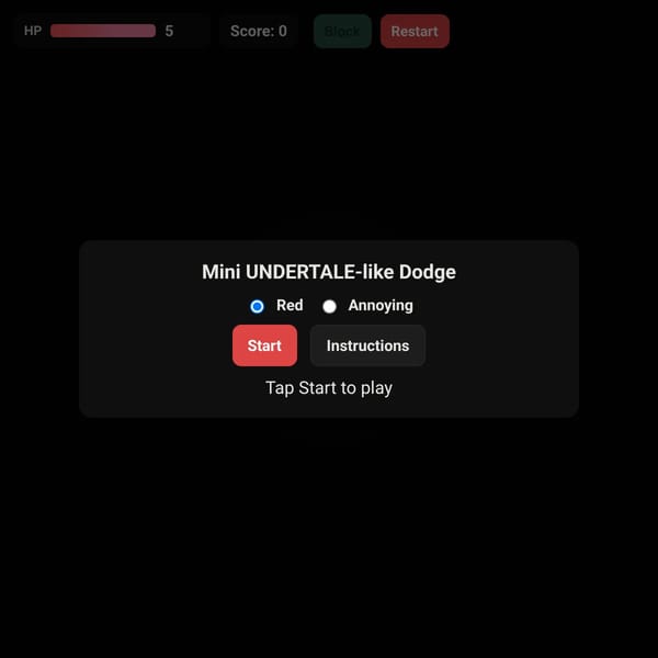 Mini UNDERTALE-like Dodge