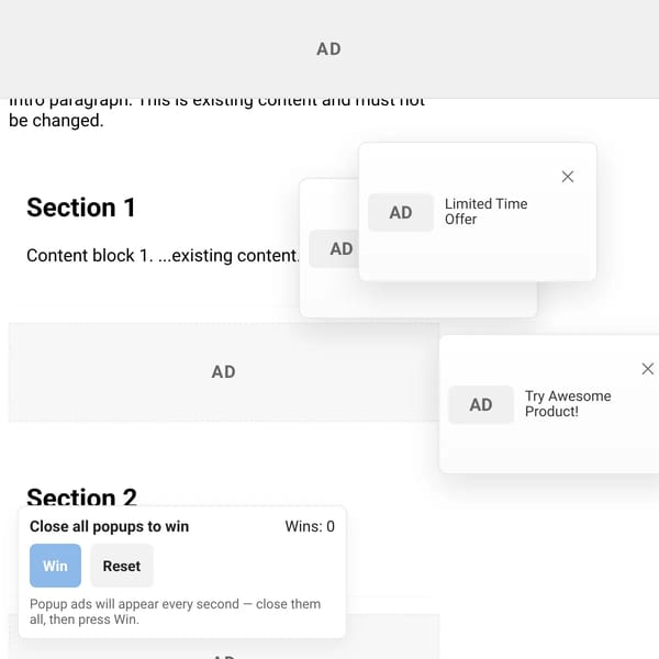 Site with Placeholder Ads | Template for all!