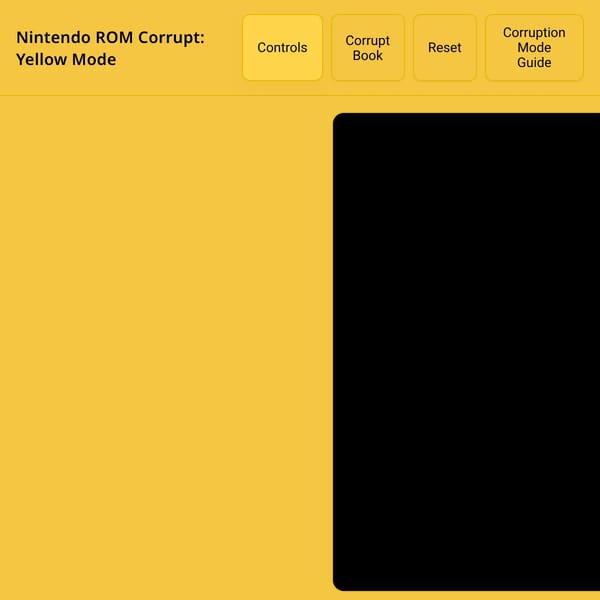 Nintendo ROM Corrupt: Yellow Mode