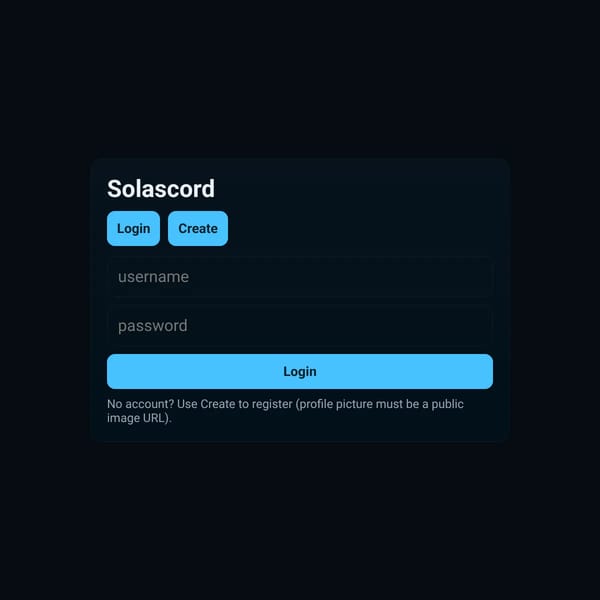 Solascord: Find Your People, Forge Your World.