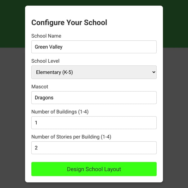 School Simulator Designer