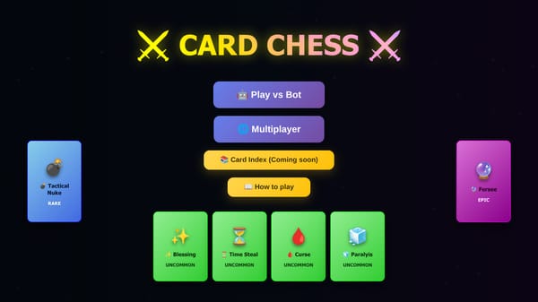 Card chess! (Beta) [Multiplayer test.]