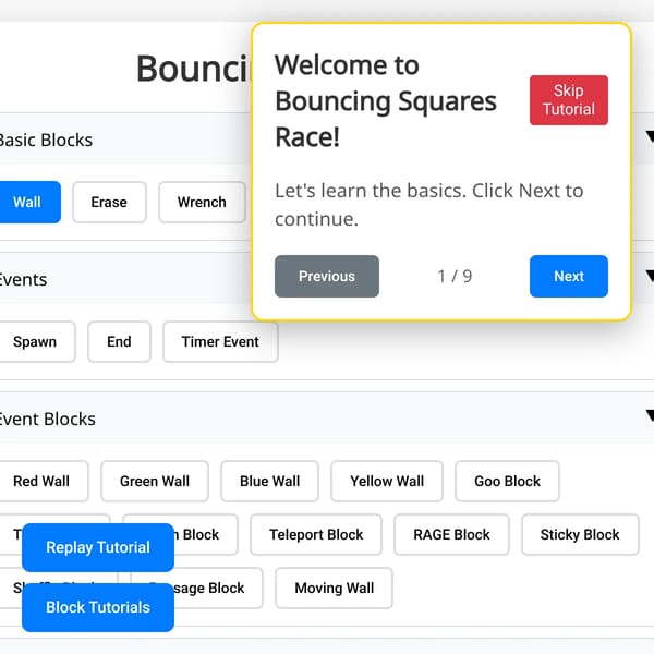 Bouncing Squares Race