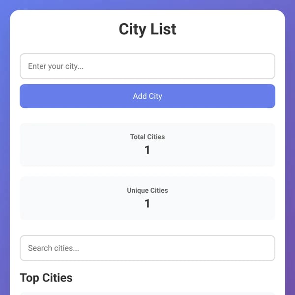 City List