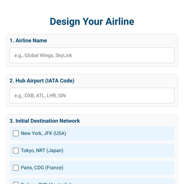 Airline Creator Simulator