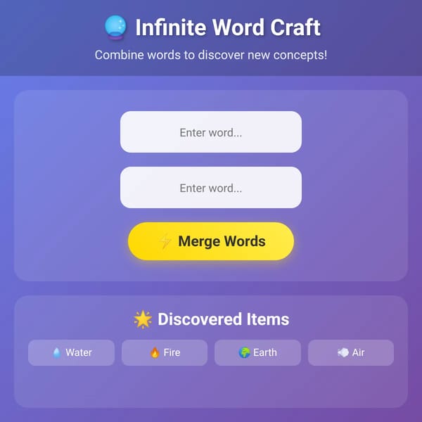 Infinite Word Craft
