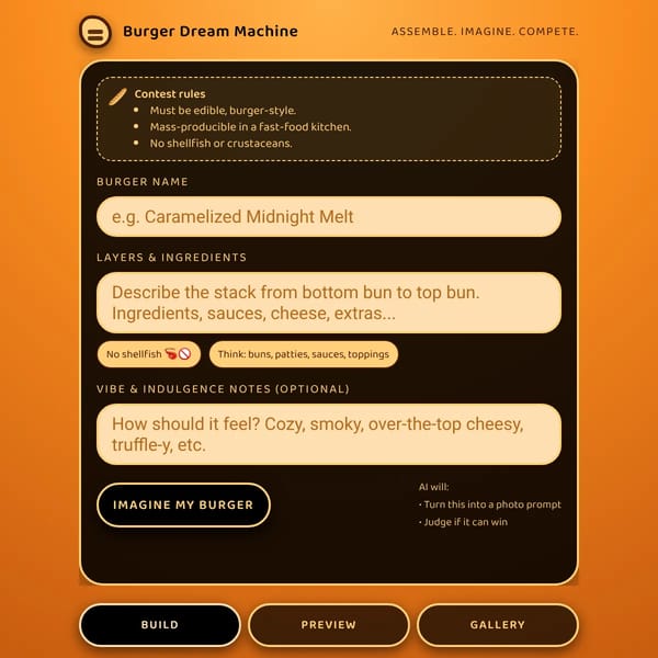 Burger Dream Machine