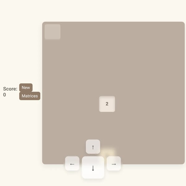 8×8 Matrix 2048 — Algorithmic + CSS Matrix Demo