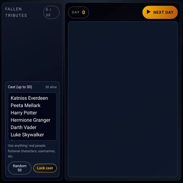 AI Hunger Games Simulator