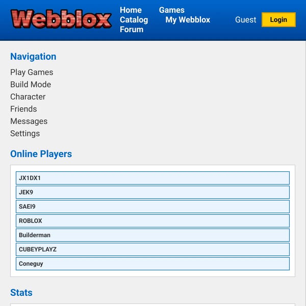 Webblox (the other button features coming soon)