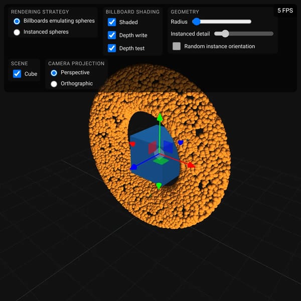 Point Cloud Billboards vs Instanced Spheres Comparison