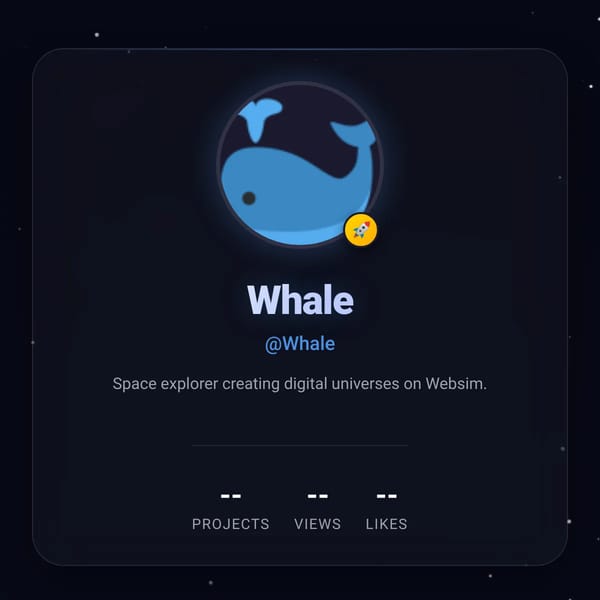 Profile Page of @Whale