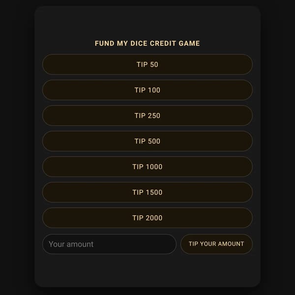 Donation Game to fund my dice dono game