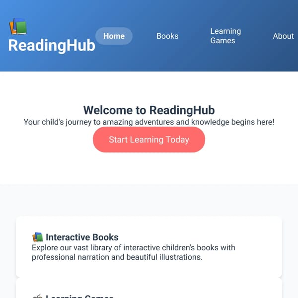 ReadingHub - Fun Learning for Kids