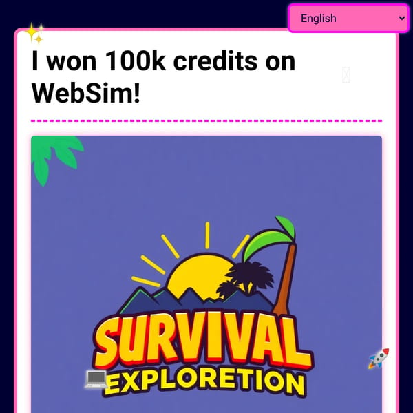 WebSim Update