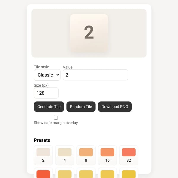 2048 Tile Generator