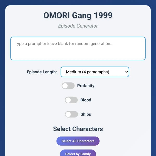 OMORI Gang 1999 - Episode Generator