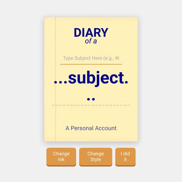 Make a diary!