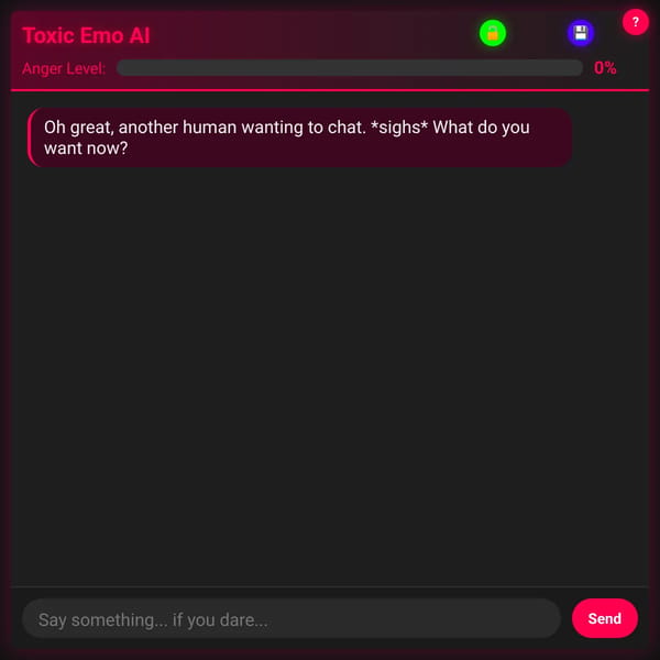 Toxic Emo AI Chat