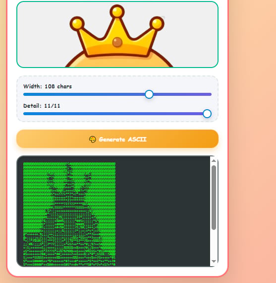 Transform your image into ASCII