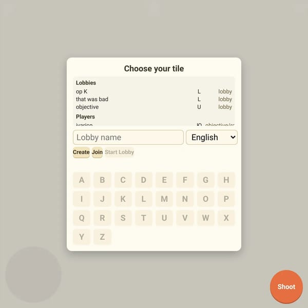 Scrabble Tile Shooter
