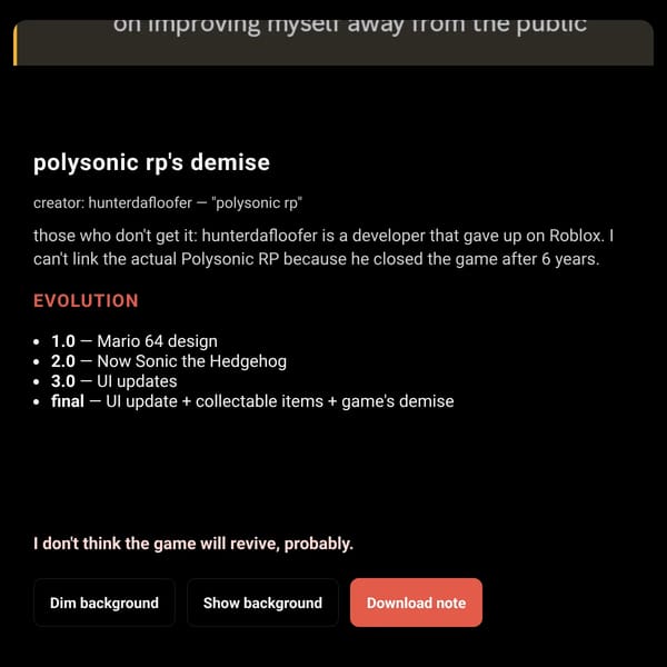 polysonic rp's demise