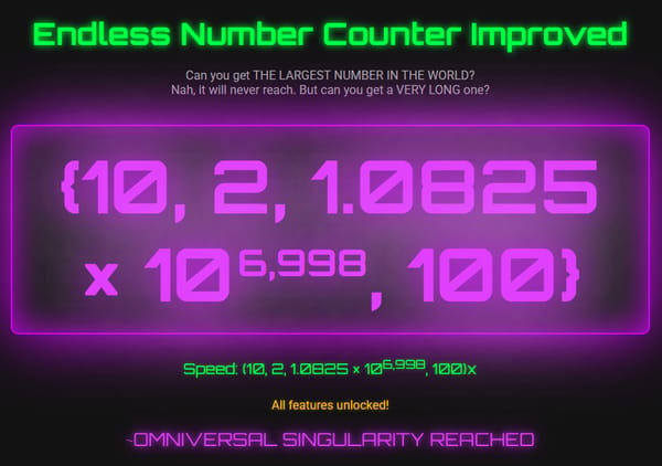 Endless Number Counter Improved