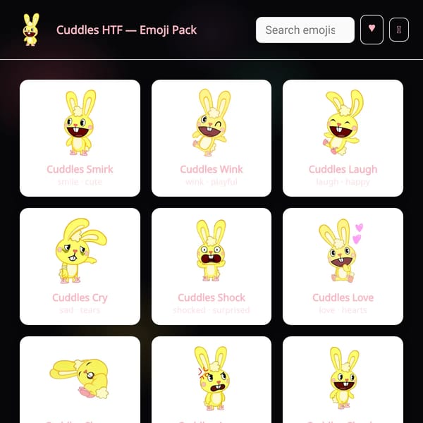 Cuddles HTF — Emoji Collection