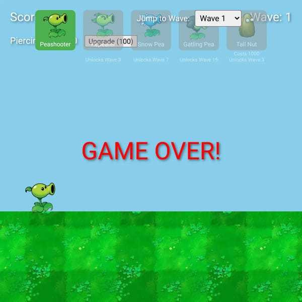 Plants vs Zombies Line Defense
