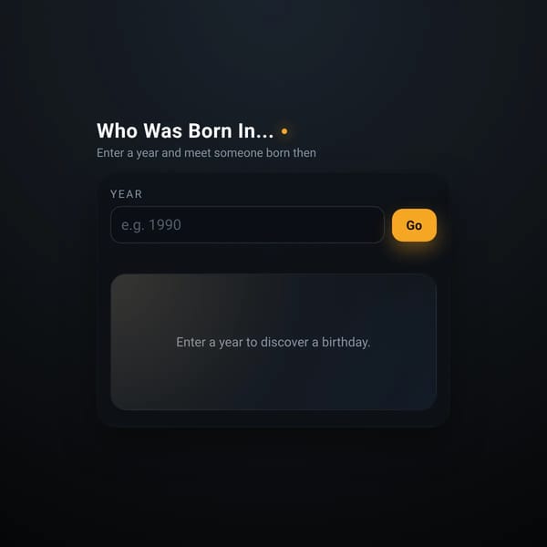Who Was Alive In What Year?