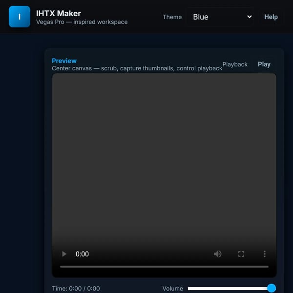 IHTX Maker - Full Vegas Pro Edition